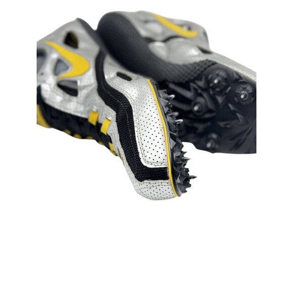 Nike Livestrong Mens Shoes Size 12 Silver Yellow Black Track Field Sprint Spikes - Picture 6 of 16